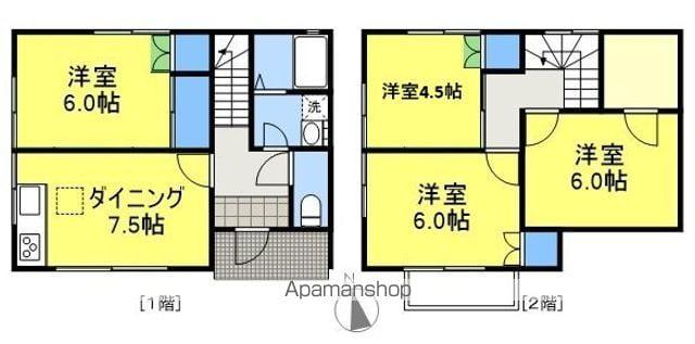 ルーミー甲府63号館(4SDK/1階)の間取り写真
