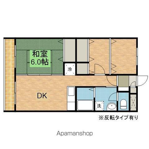 COURTFUJI(2DK/3階)の間取り写真