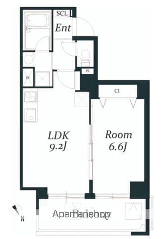ボセジュール(1LDK/5階)の間取り写真