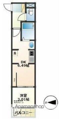 グランフォレ(1DK/2階)の間取り写真