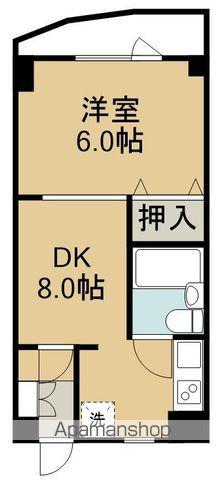 ビラミカエルⅠ(1DK/2階)の間取り写真