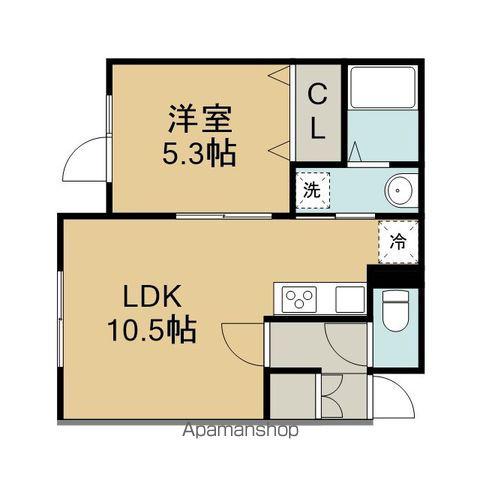 富士3丁目AP(1LDK/2階)の間取り写真