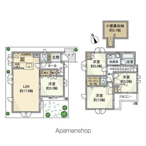小田急電鉄小田原線 千歳船橋駅 徒歩12分 2階建 築12年(4LDK)の間取り写真