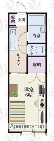 BCASA千葉野田ⅢRE-BORN(1K/2階)の間取り写真
