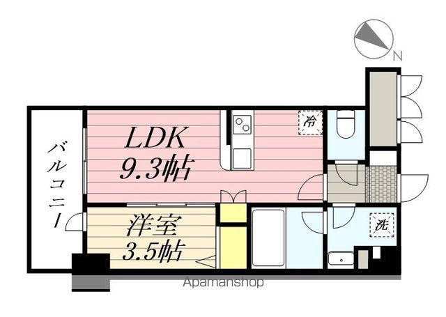 パヴァナジオーネ寺町通(1LDK/8階)の間取り写真