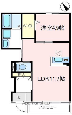 グランチェスタ・W(1LDK/1階)の間取り写真