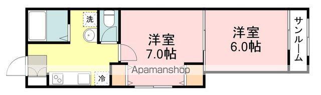 シャトー長町(2K/3階)の間取り写真