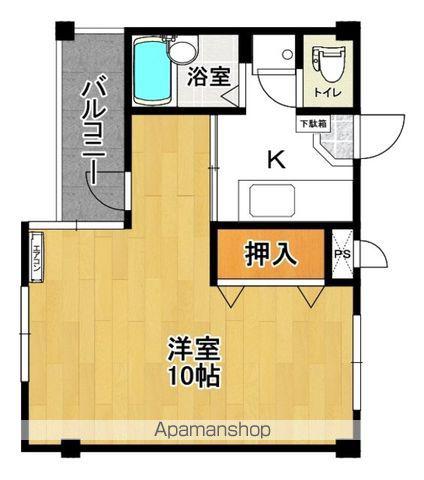 メゾンキャンパスⅡ(1K/3階)の間取り写真
