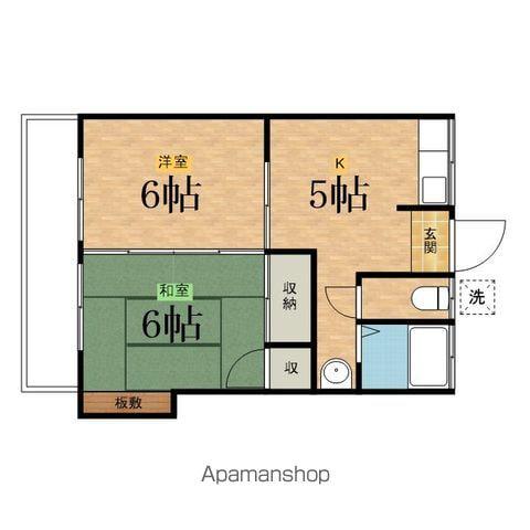 寿荘(2K/2階)の間取り写真