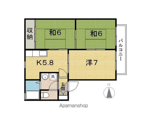 ディアスステージ(3K/2階)の間取り写真