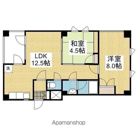 Mホーナー森松(2LDK/2階)の間取り写真
