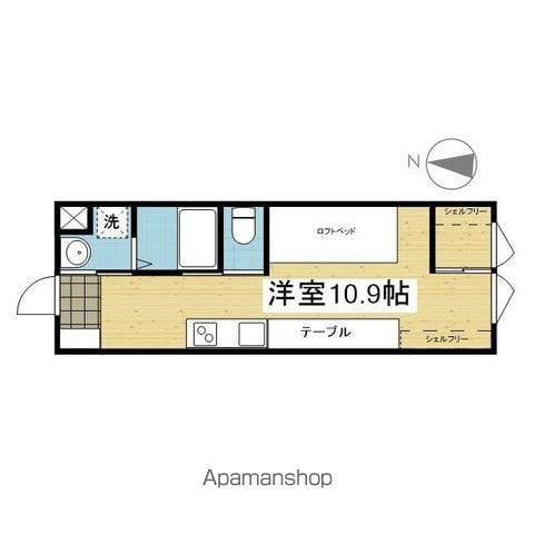 スミタスヴィラ道後今市(ワンルーム/4階)の間取り写真