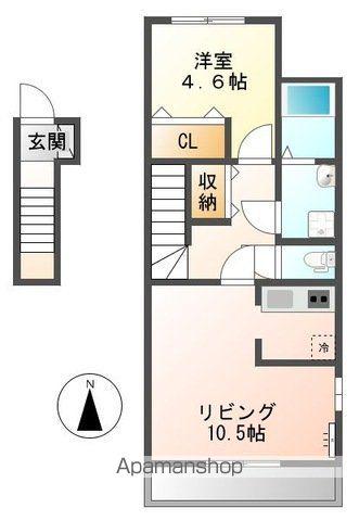 サンプレス(1LDK/2階)の間取り写真