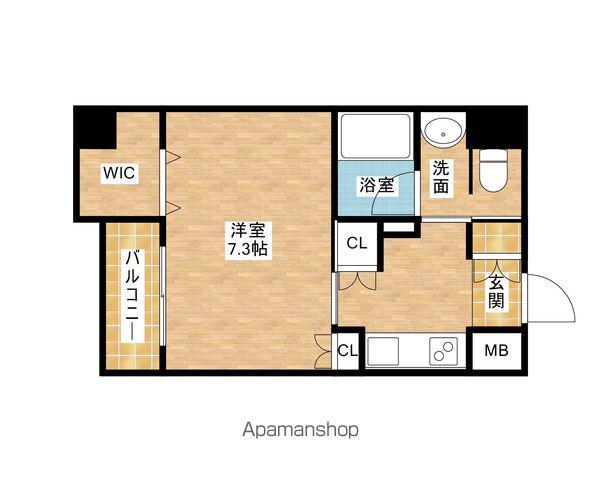 アビタシオン今池パルク(1K/6階)の間取り写真