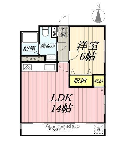 八潮インペリアルハイツ(1LDK/5階)の間取り写真