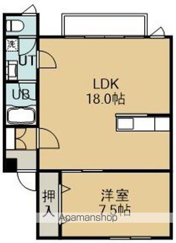 ハイムR NO3(1LDK/2階)の間取り写真