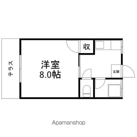 コウナンハイツ(1K/1階)の間取り写真