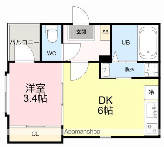 ハーモニーテラス葉山Ⅴ(1DK/1階)の間取り写真