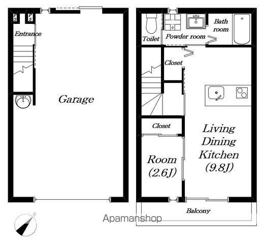 ベル・ヴュ(1LDK)の間取り写真
