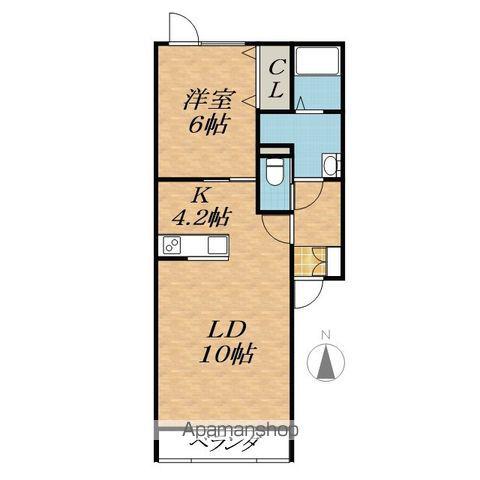 ESTANCIAⅡ(1LDK/3階)の間取り写真