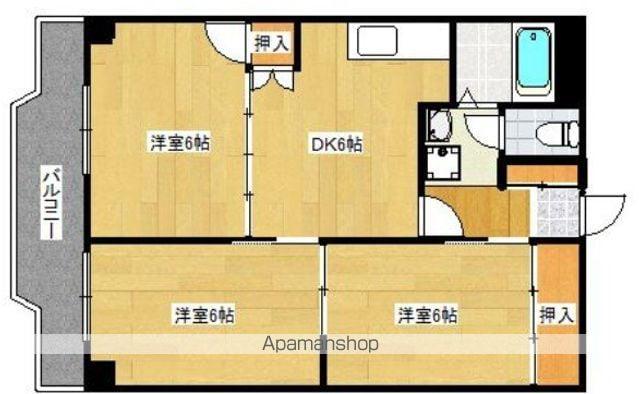 さくらビル(3DK/3階)の間取り写真