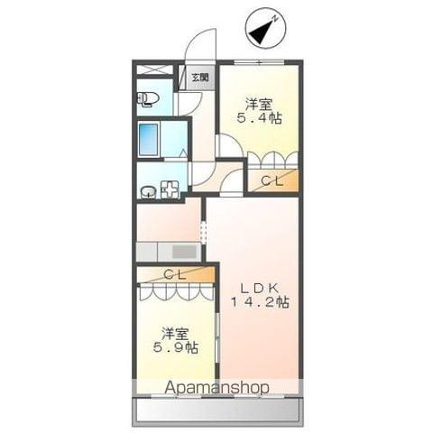 サンクレールⅢ(2LDK/3階)の間取り写真