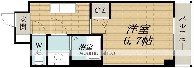 ベラジオ三国駅前(1K/7階)の間取り写真