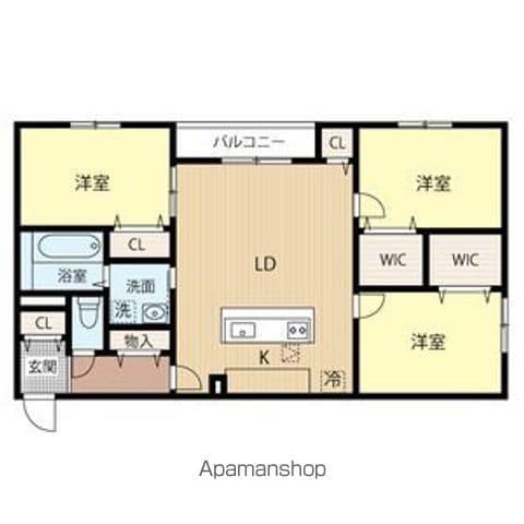 アクアトピア清田Ⅱ(3LDK/3階)の間取り写真