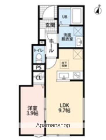 リーブルファイン柏高田(1LDK/1階)の間取り写真