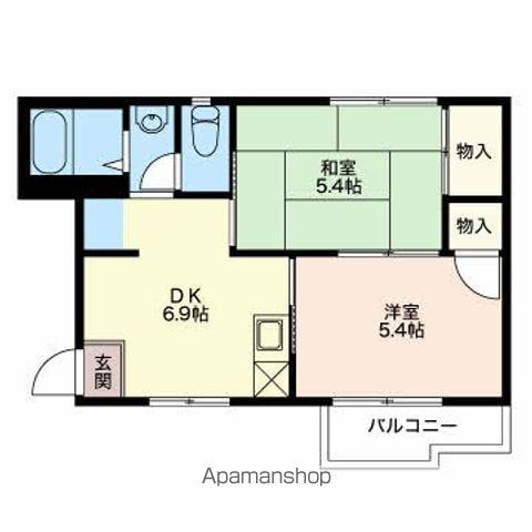 アネックス大根(2DK/2階)の間取り写真