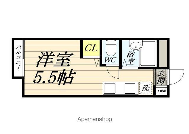 ヴィラ鈴金(ワンルーム/2階)の間取り写真