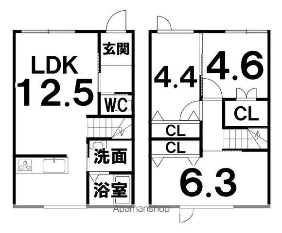 メゾンウエスト１９(3LDK)の間取り写真