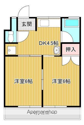 御幸マンション(2DK/3階)の間取り写真