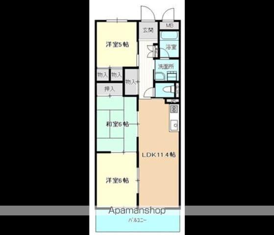 ジュニオ(3LDK/3階)の間取り写真
