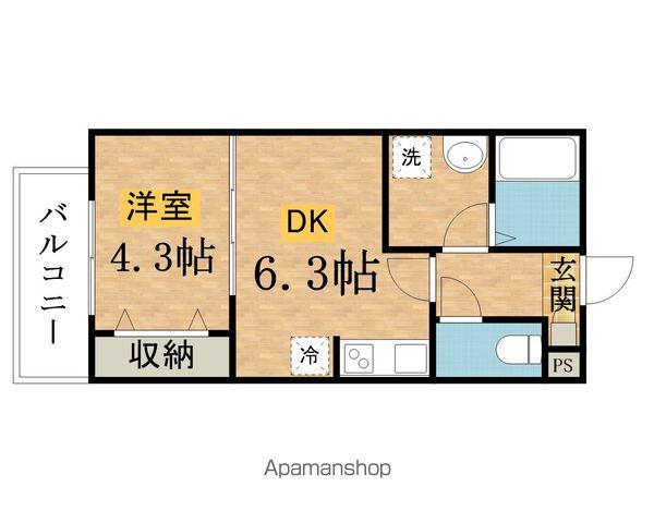 ジーメゾン八王子千人町サウス(1DK/1階)の間取り写真