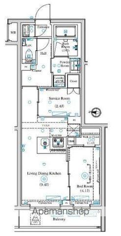 ARKMARK中村橋(1SLDK/1階)の間取り写真