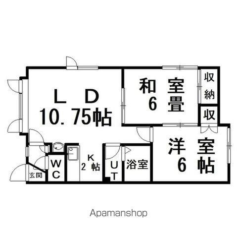 メゾンイーストヒル(2LDK/1階)の間取り写真