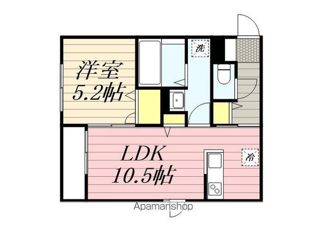 BELLE LEAD 幕張本郷(1LDK/2階)の間取り写真