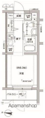 RELUXIA方南町Ⅱ(ワンルーム/1階)の間取り写真