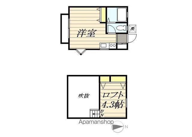 サンドルミ飯山満(ワンルーム/1階)の間取り写真