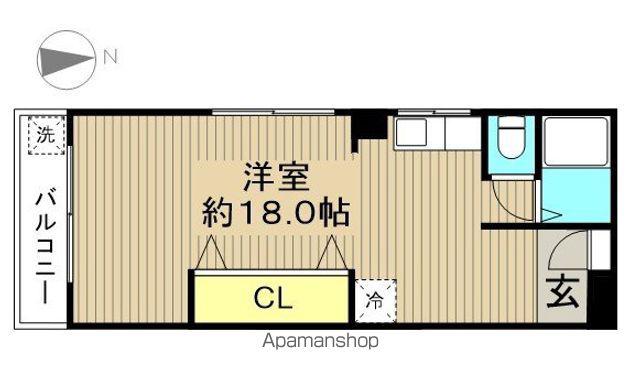 かじきよビル(ワンルーム/3階)の間取り写真