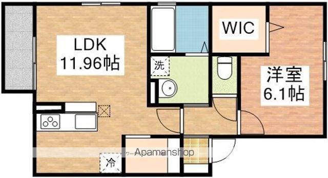 D-ROOMⅠーB(1LDK/2階)の間取り写真