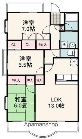 エムサンコート(3LDK/4階)の間取り写真