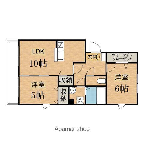 セジュールラフィネ(2LDK/1階)の間取り写真