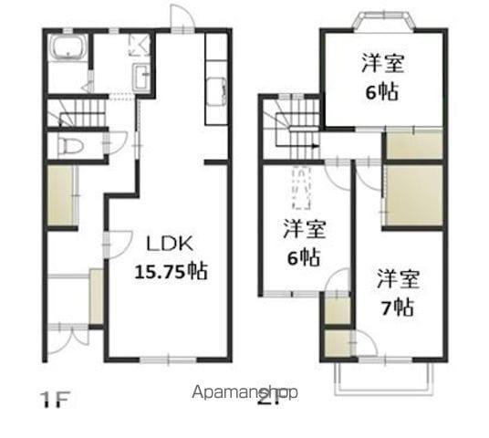 グランドール原尾島　Ｂ(3LDK)の間取り写真
