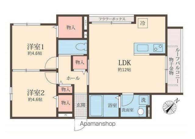 ALVA(2LDK/2階)の間取り写真