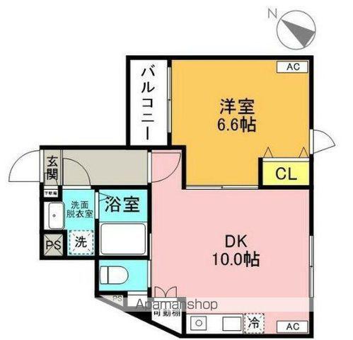 ウエルズ北小岩(1DK/2階)の間取り写真