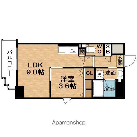 MATSUGAECHOPRIMARYONE(1LDK/4階)の間取り写真