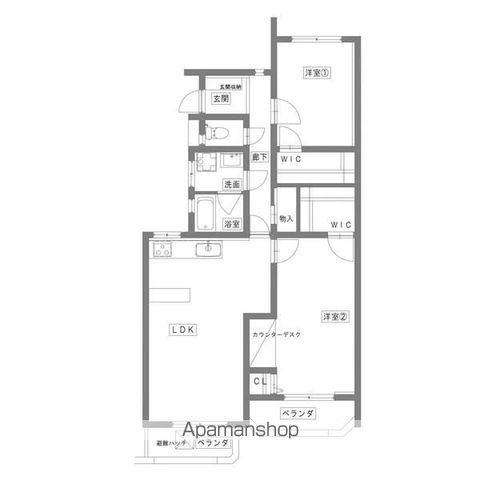 リノヴェール本山(2LDK/3階)の間取り写真