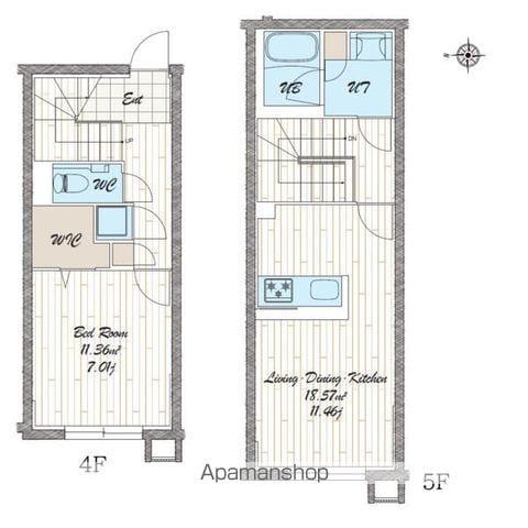 QUADOR NOIE 池下(1LDK/4階)の間取り写真